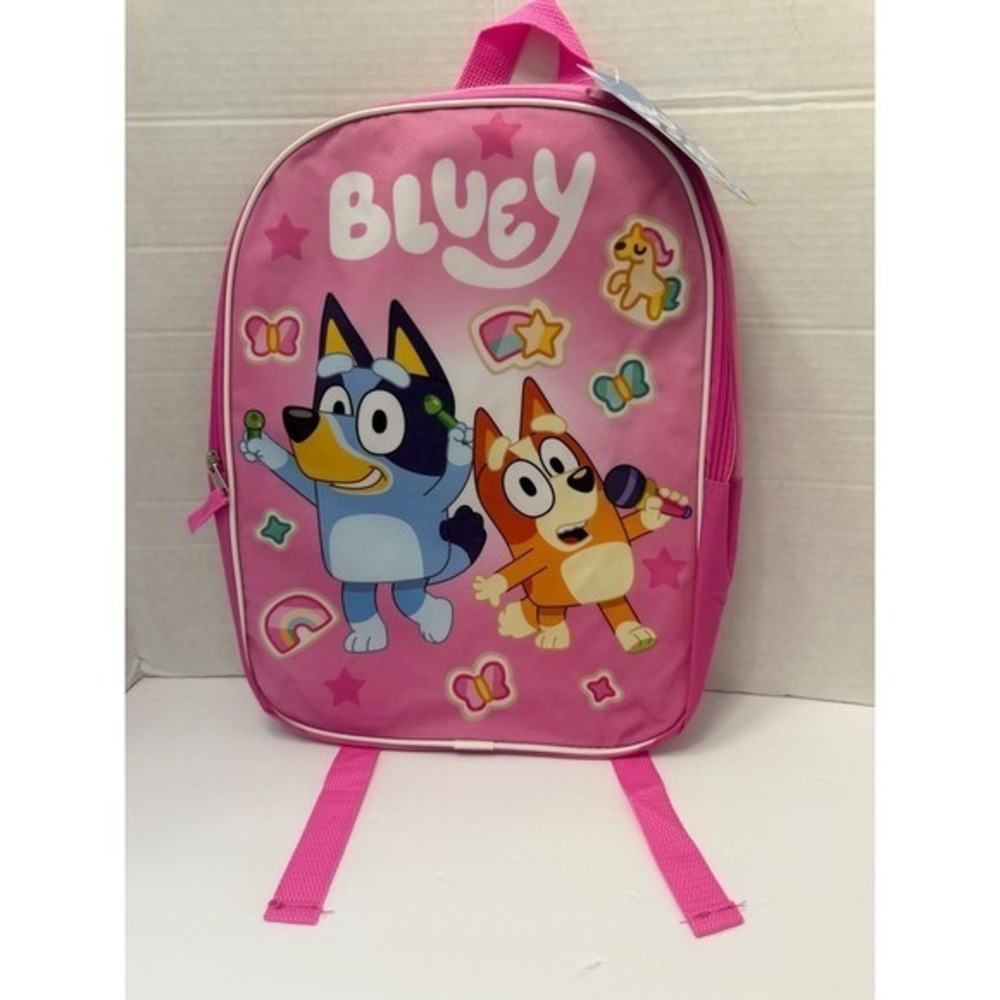 Bluey and Bingo Pink Kids Backpack School Bag BBC Studios 384080 NWT